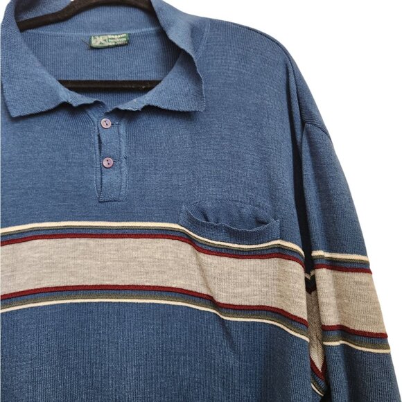 VTG Haband Casual Joe Mens Bowling Shirt XXL Polo‎ Long Sleeve Retro - Picture 2 of 9